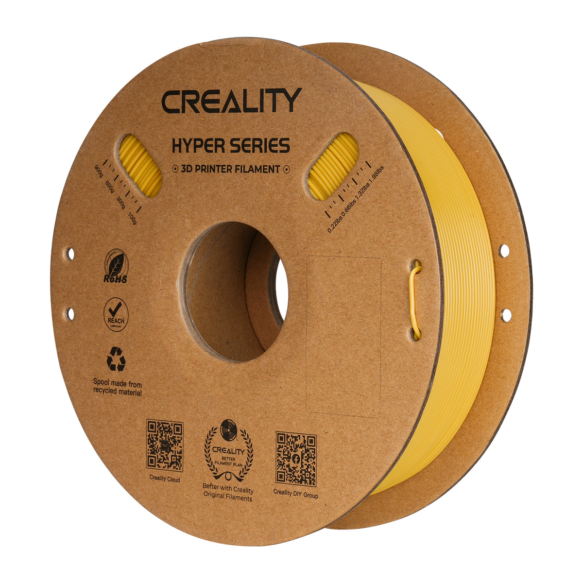Filamento Creality Hyper PLA 1,75mm 1Kg Dourado