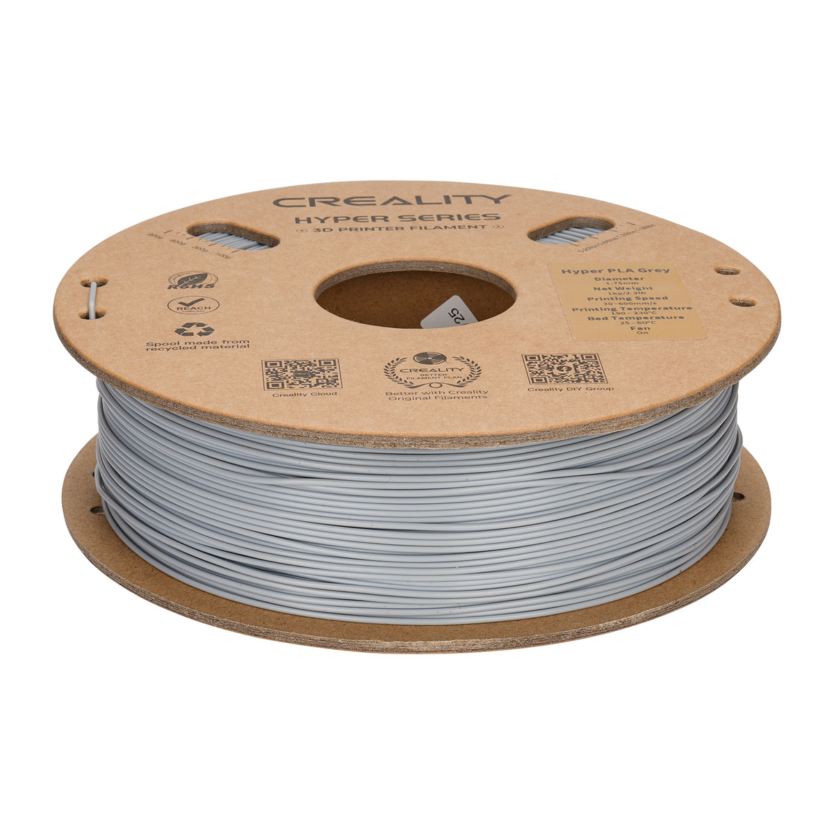 Filamento Creality Hyper PLA 1,75mm 1Kg Cinza
