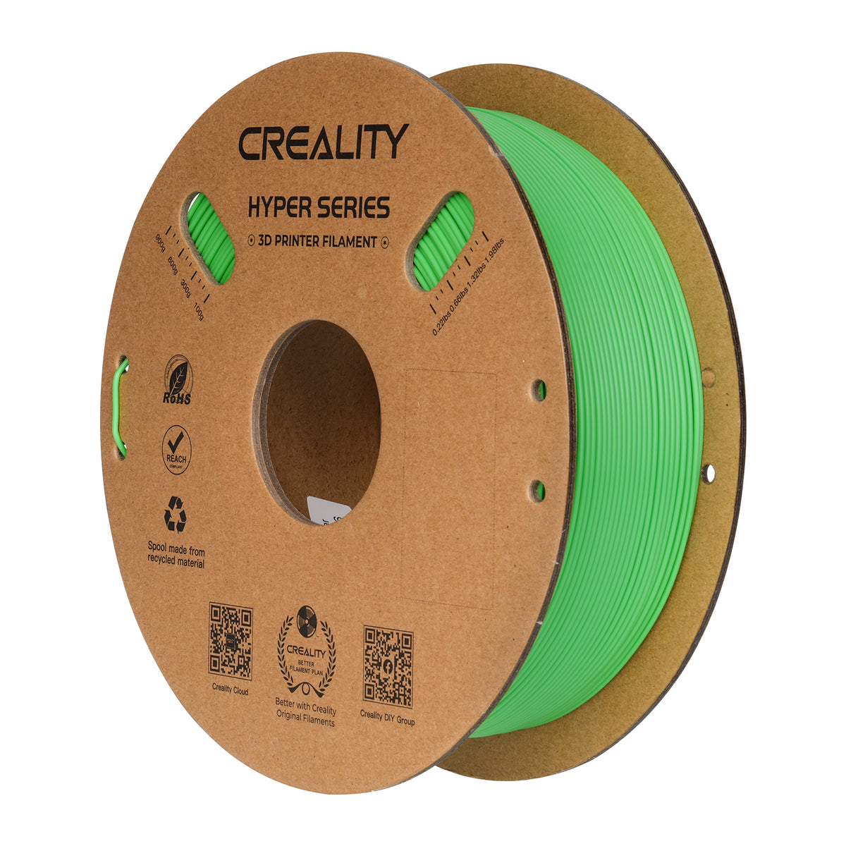 Filamento Creality Hyper PLA 1,75mm 1Kg Verde