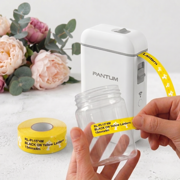 Fita para Rotuladora Pantum PP-110 Amarela Lanterna (15mm x 4m)