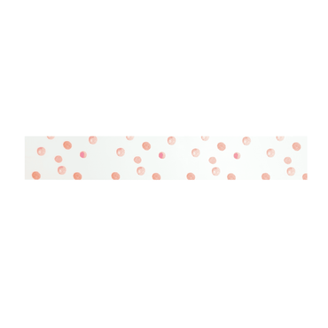 Fita para Rotuladora Pantum PP-110 Branca/Bolinha Rosa - 15mm x 9m