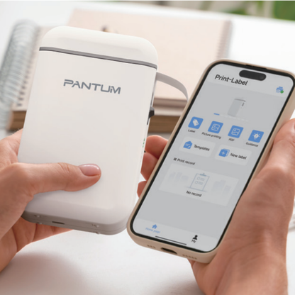 Rotuladora Eletrônica Portátil Pantum PP-110 Térmica Com 3 Rolos de Fitas 50m