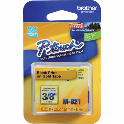 Fita Brother M-821 9mm Preto/Dourado - Impressorajato