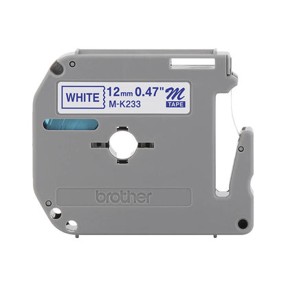 Fita Brother MK-233 M233 M-233 12mm Azul sobre Branco - Impressorajato