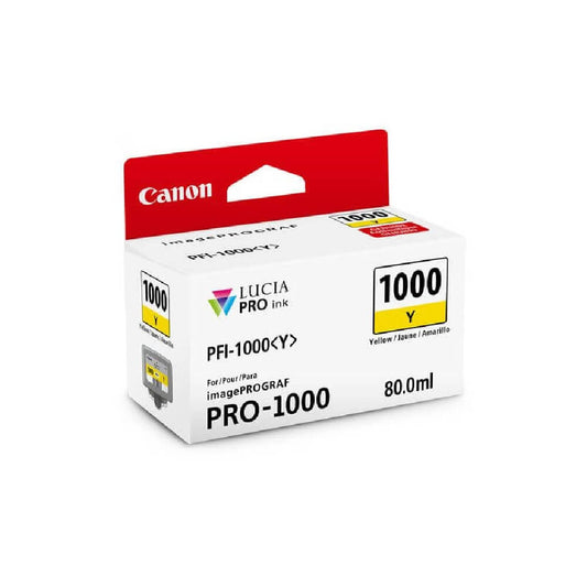 Cartucho de Tinta Canon PFI 1000 Y Amarelo 80ml - Impressorajato