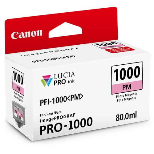 Cartucho de Tinta Canon PFI 1000 PM Photo Magenta 80ml - Impressorajato