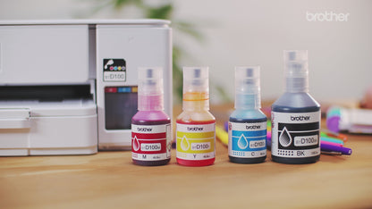 Garrafa de Tinta Brother Original BTD100BK Preto