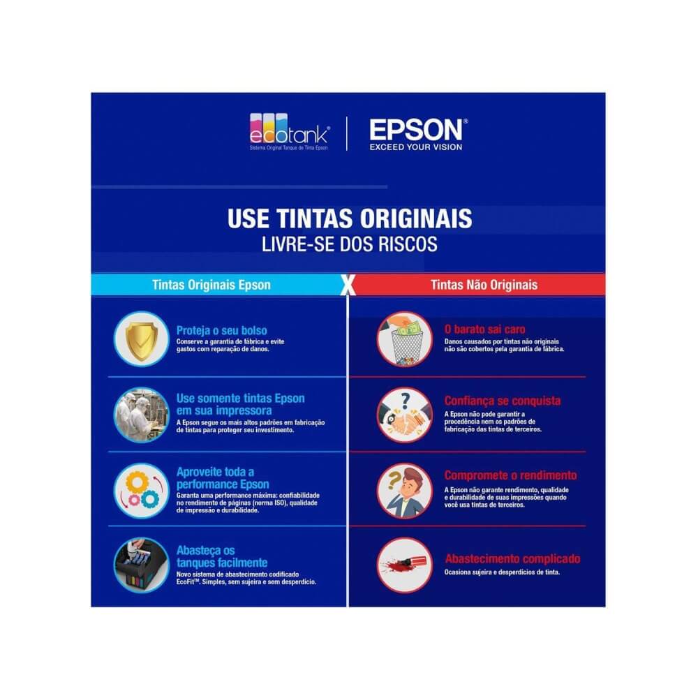 Refil Tinta Epson T673420 Amarelo L800, L805 e L1800 - Impressorajato