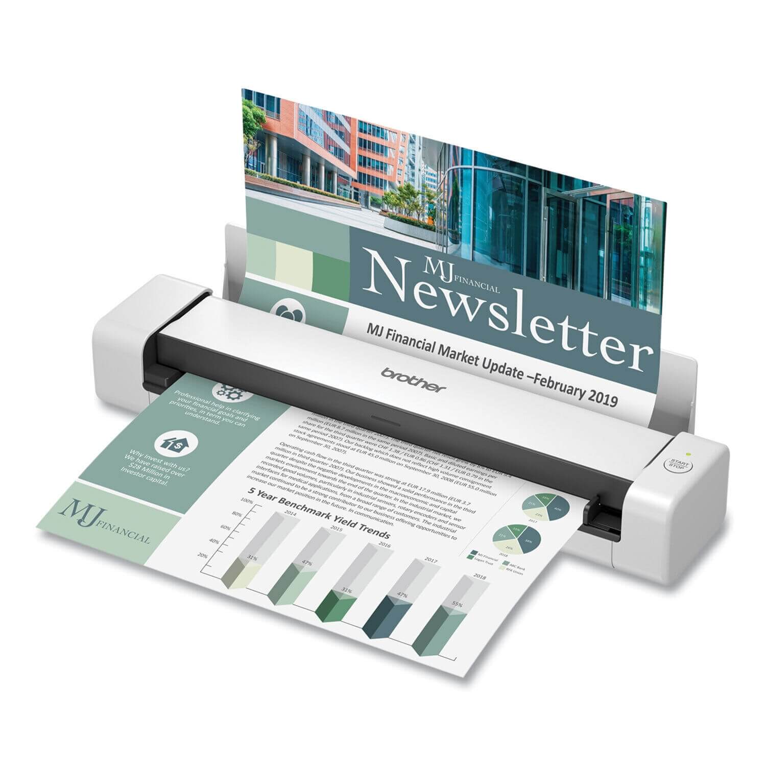 Scanner portátil de documentos DS740D Brother com Duplex - Impressorajato