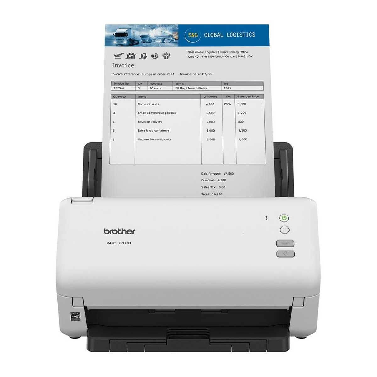 Scanner de mesa Brother ADS-3100 Duplex - Impressorajato