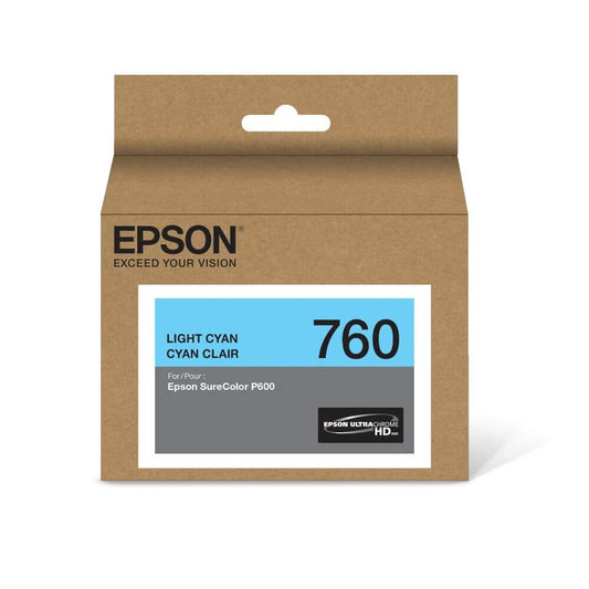 Cartucho de Tinta Epson T760520 UltraChrome HD Light Cyan 26ml p/ P600 - Impressorajato