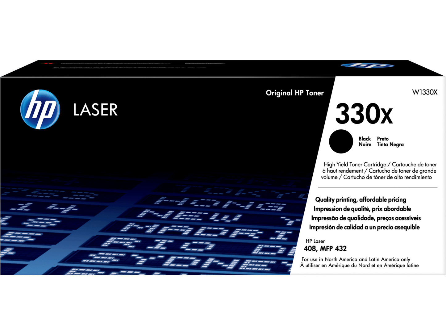 Toner HP W1330X 330X Preto para M432FDN M432 M408DN M408 - Impressorajato