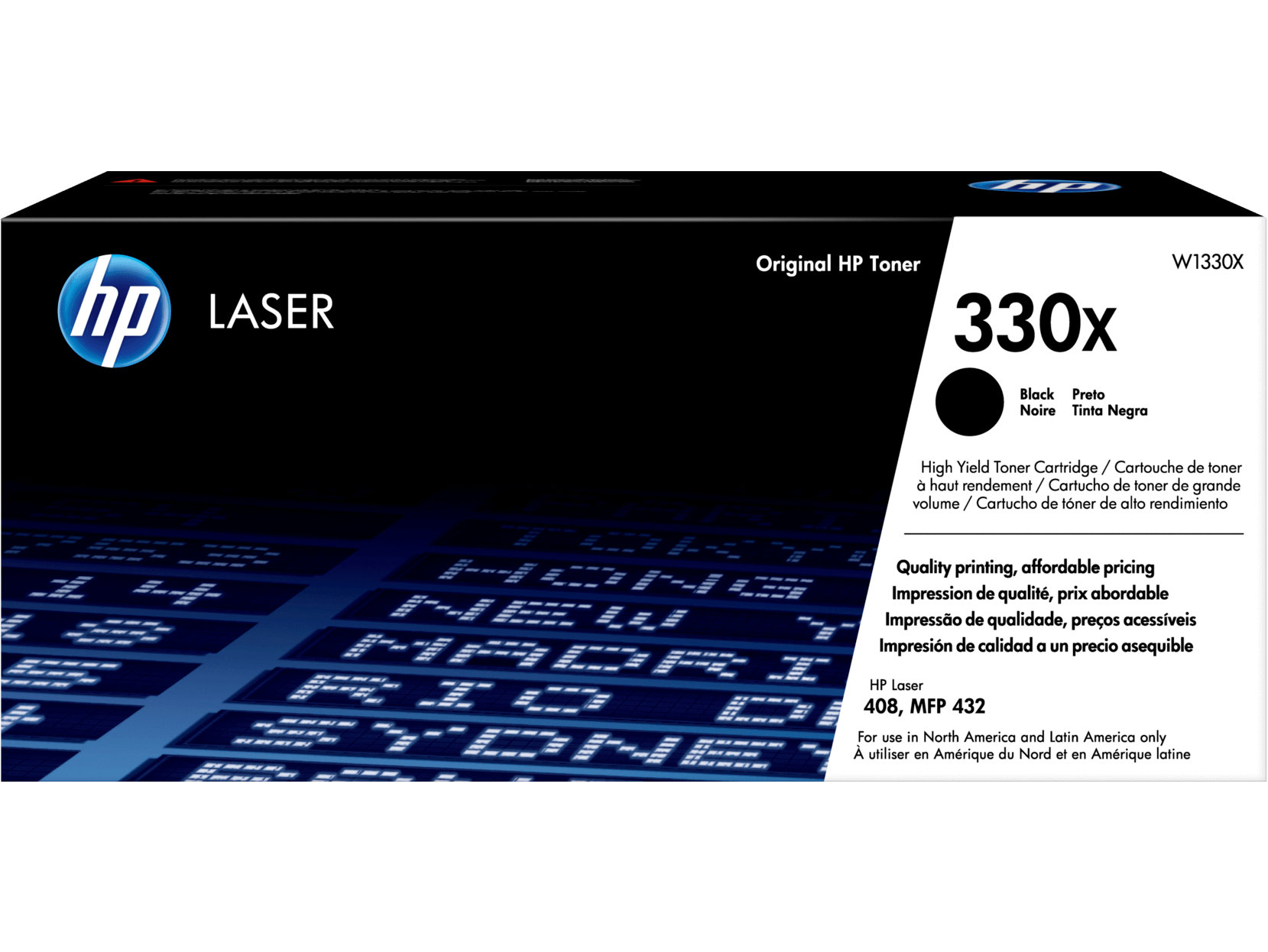 Toner HP W1330X 330X Preto para M432FDN M432 M408DN M408 - Impressorajato
